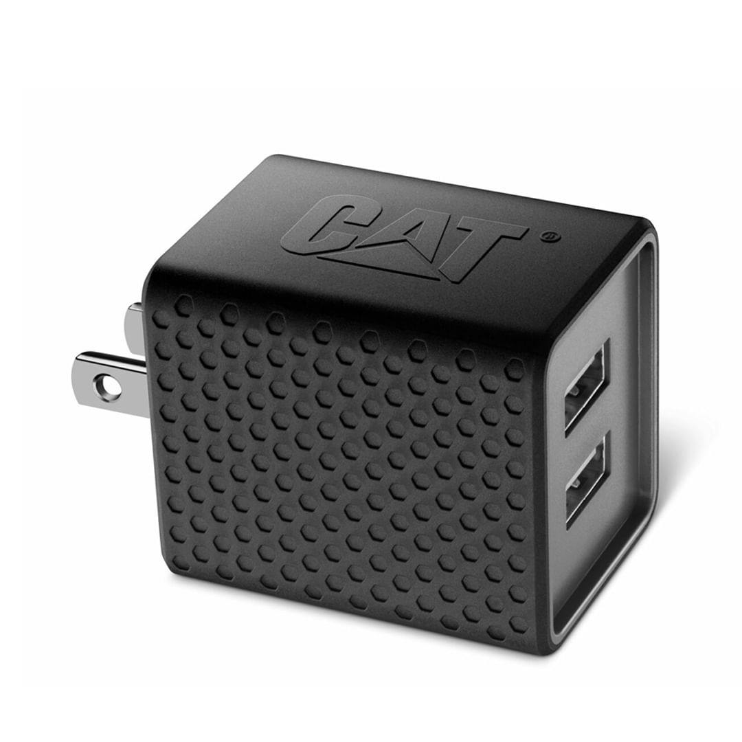 Cargador De Pared CAT Resistente Carga Rapida USB 3.4A 2 Puertos