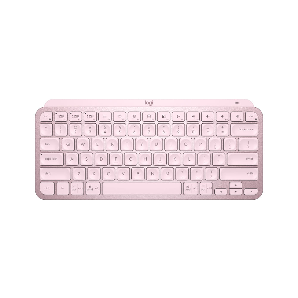 Teclado Logitech MX Keys Mini Multi Device Bluetooth Iluminado Rose 920-010478