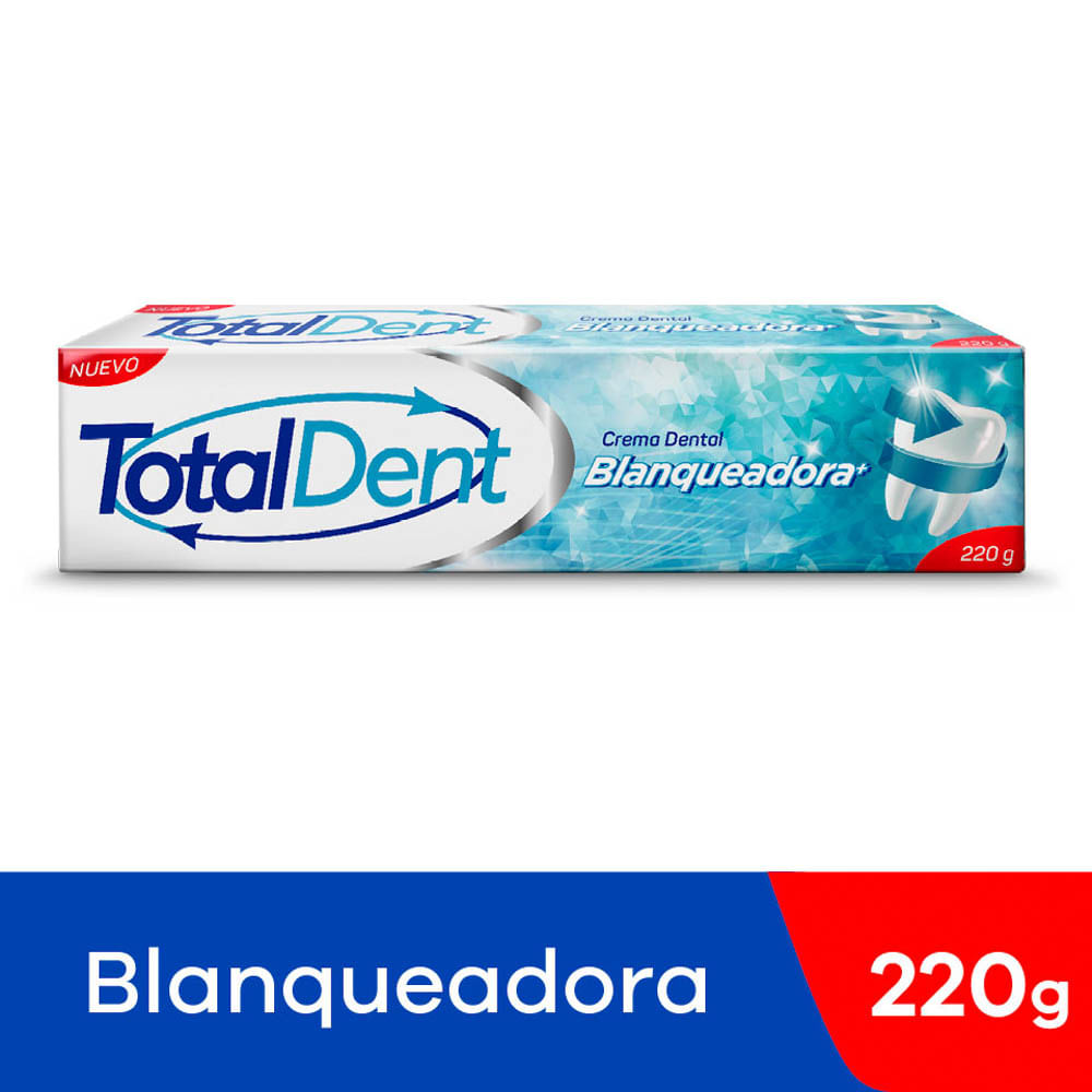 Crema Dental Totaldent Blanqueadora - Tubo 220 G