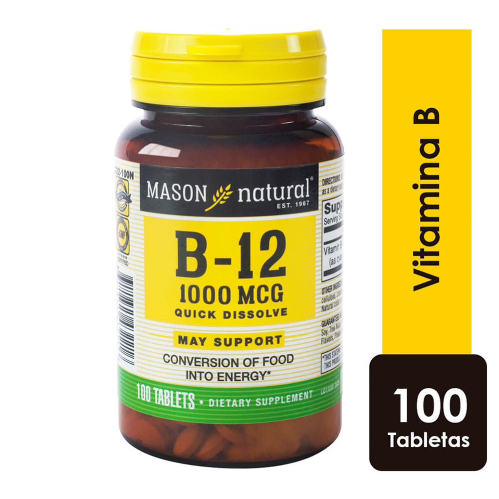 Vitamina B-12 1000mcg Tabletas Sublinguales | PlazaVea - PlazaVea PRD