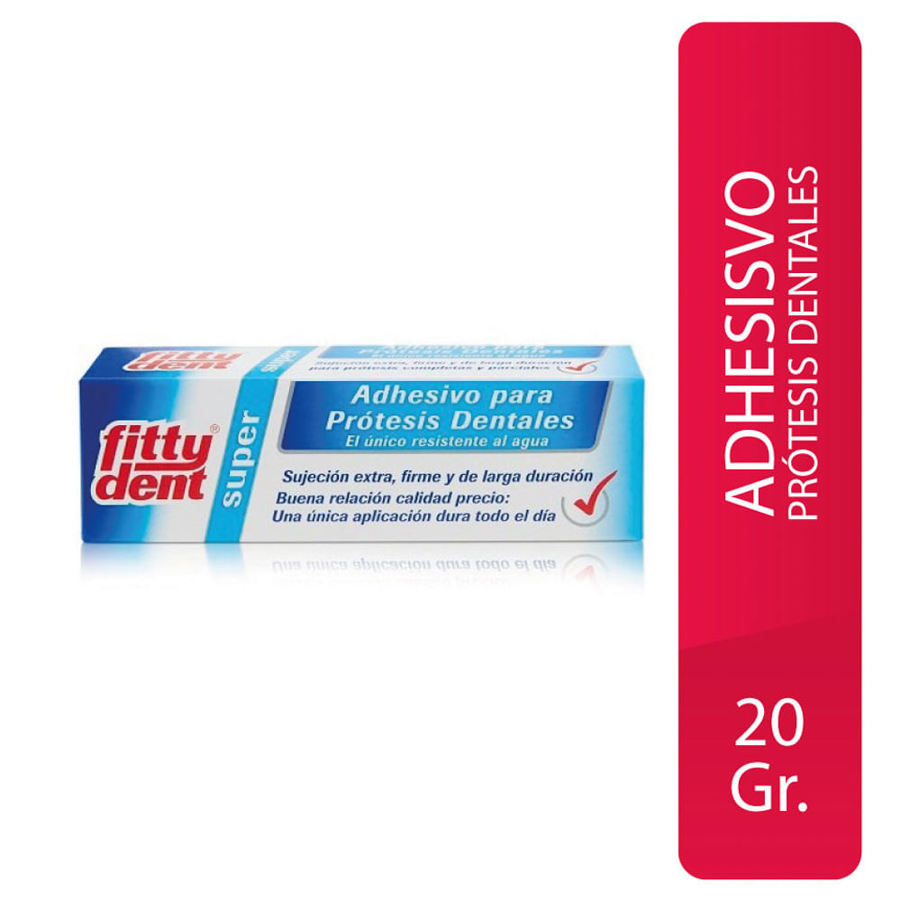 Super Adhesivo Fitty Dent para Prótesis Dentales - Tubo 20 G