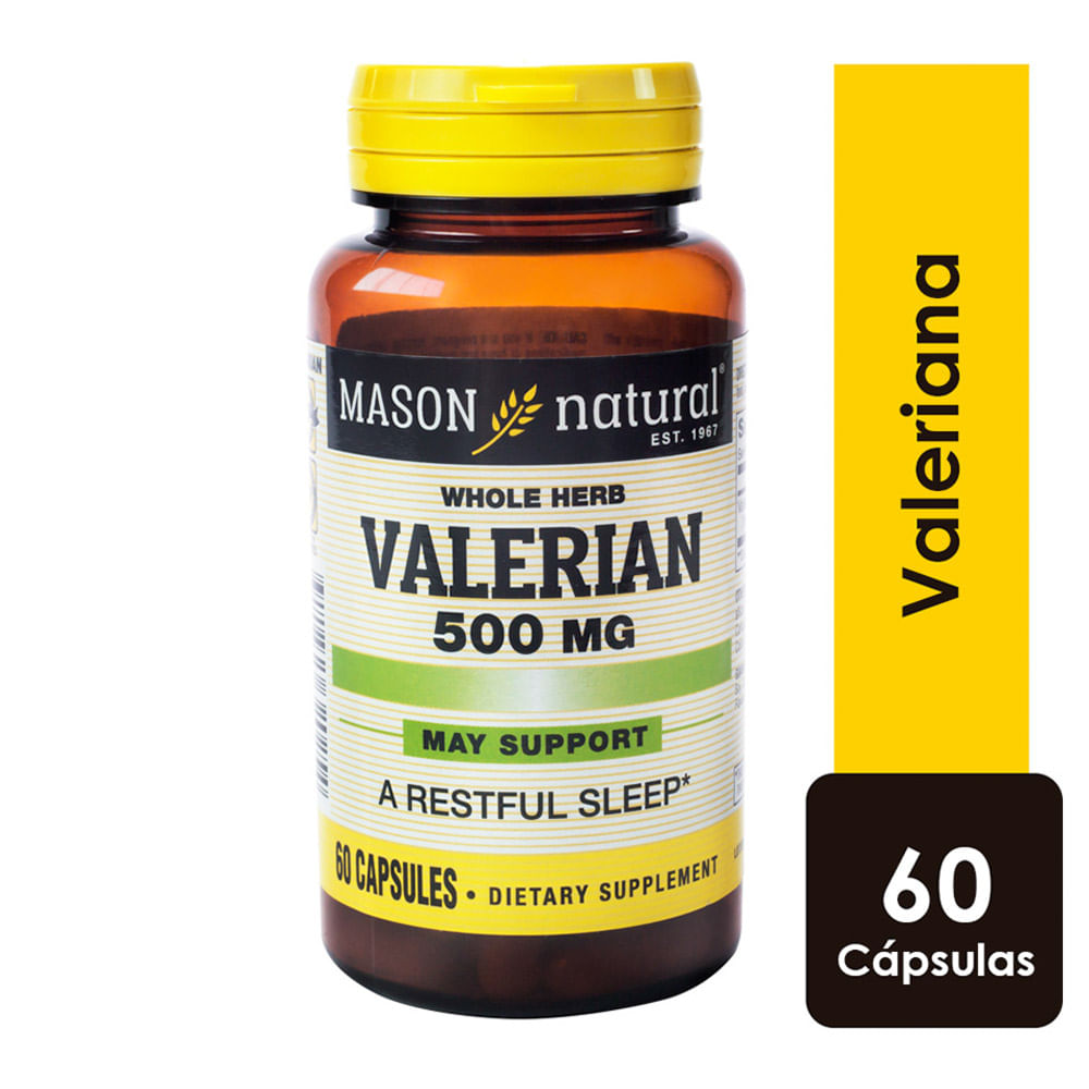 Valeriana 500mg Cápsulas - Frasco 60 UN | PlazaVea - Supermercado