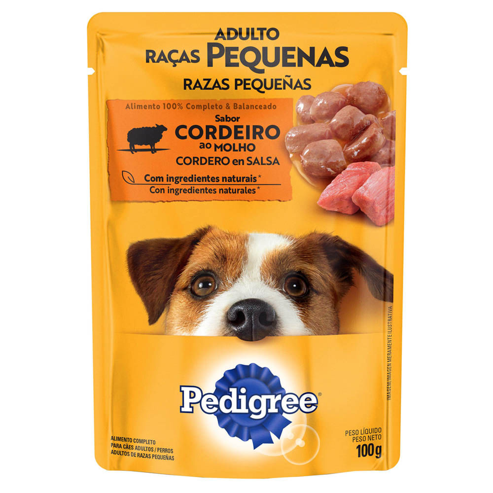 Comida Para Perros Pedigree Razas Pequeñas Cordero Pouch Caja 100g Plazavea Supermercado