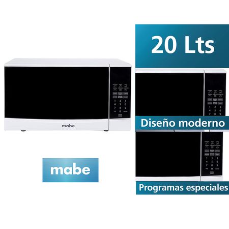 Horno Microondas MABE 20L HMM20PEE Blanco | plazaVea - Supermercado