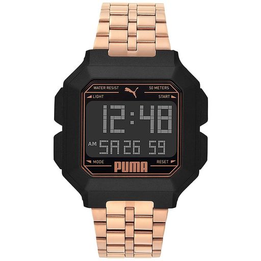 Reloj Puma Remix P5035 para hombre Digital Correa de Acero Inoxidable Dorado Negro | plazaVea -