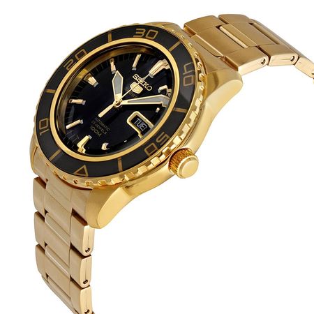 Reloj Seiko 5 Sports SNZH60K1 Automático para Hombre Fecha Acero Inoxidable  Dorado Negro | plazaVea - Supermercado