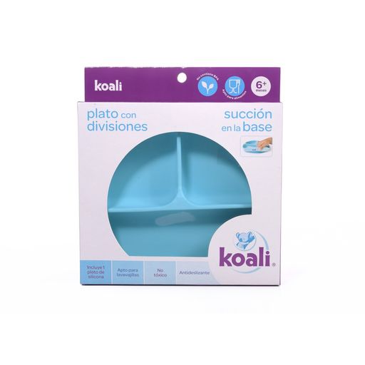 Cuchara de Silicona Para Bebés Koali Celeste