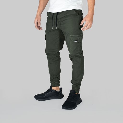 Jogger Cargo Drill Semipitillo Yonisters Clothing Verde plazaVea plazaVea PRD