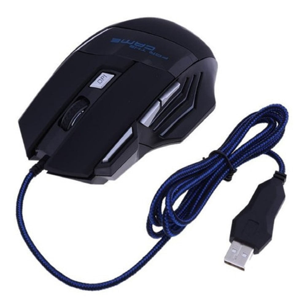 Mouse Gamer Alámbrico Óptico 5500 Dpi de 7 Botones