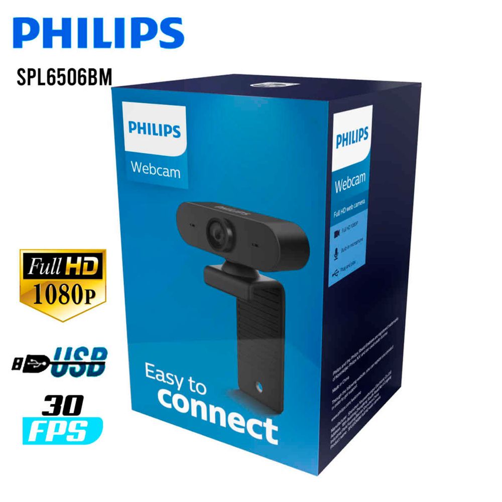 Cámara  Philips Full HD 1080P con micrófono 30FPS SPL6506BM