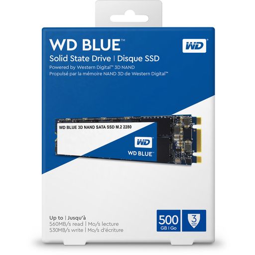 Disco Sólido 500 GB WD Blue 3D NAND Sata SSD 2280 - WDS500G2B0B | plazaVea - Supermercado