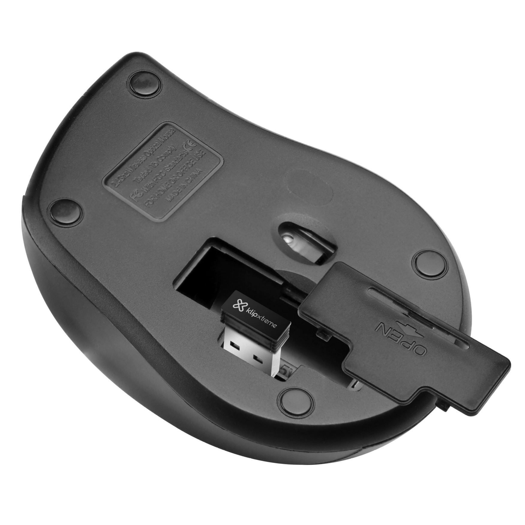 Mouse óptico inalámbrico Klip Xtreme Anchor Azul 2.4 GHz 1600dpi Ergonómico 6 botones - KMW-356BL