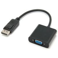 Adaptador Convertidor Display Port Dp a VGA Dp Macho a VGA Negro