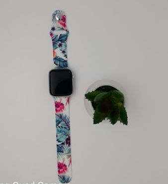 Correa de Silicona Jungla Y Helechos Compatible con Apple watch 42/44/45 Mm
