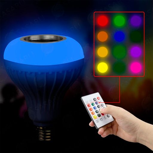 Bombillo Bluetooth Con Altavoz Luz LED RGB + Control Remoto
