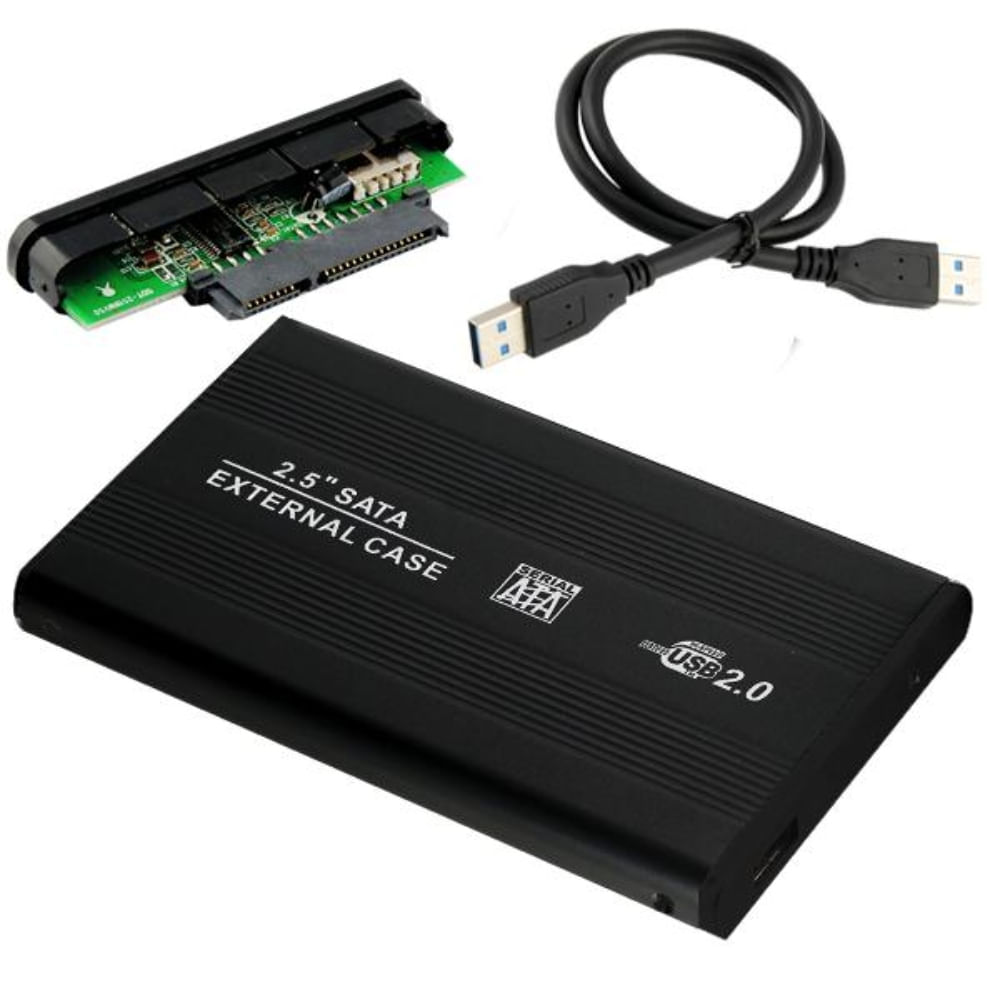 Case Disco Duro Externo Sata 2.5"" USB 2.0 Negro