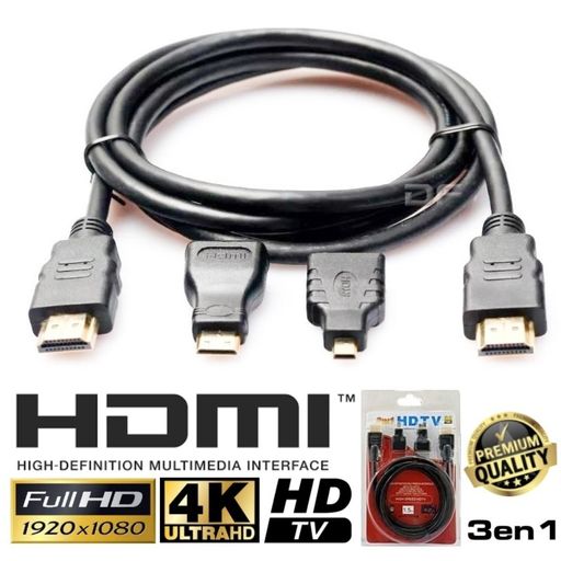 Cable Convertidor Adaptador Micro HDMI a HDMI HD 1.5 Metros