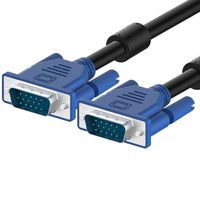 Cable VGA 5 Metros 15 Pines Doble Filtro Macho Negro
