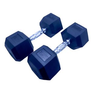 Par de Mancuernas Hexagonales FitGoals de 12.5 kg Negro