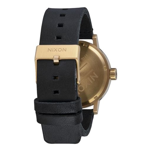 Reloj Nixon Stark A11941031 Correa de Cuero Negro Dorado