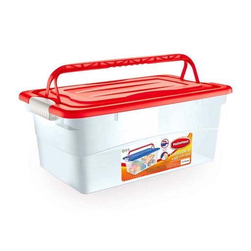 CAJA LOK-IT N° 5 TRANSPARENTE C/TAPA COLOR – PolinPlast